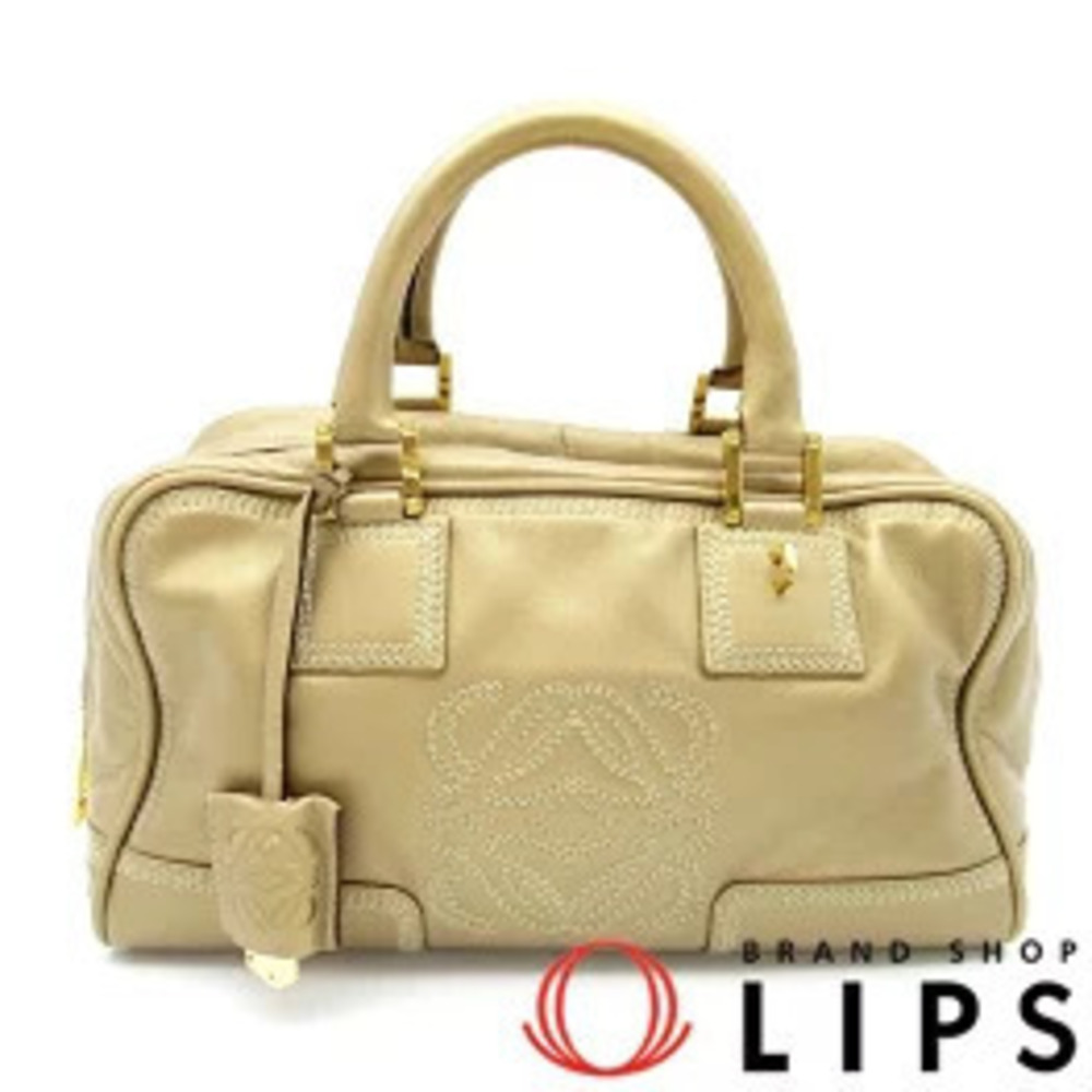 Loewe Amazona Lambskin Top Handle Bag Gold